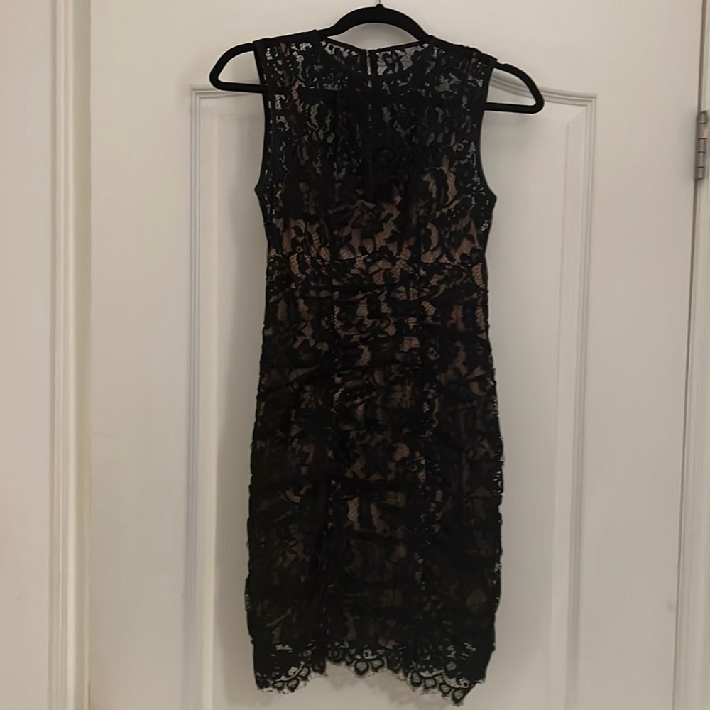 Nanette Lepore black lace dress with lining size 0